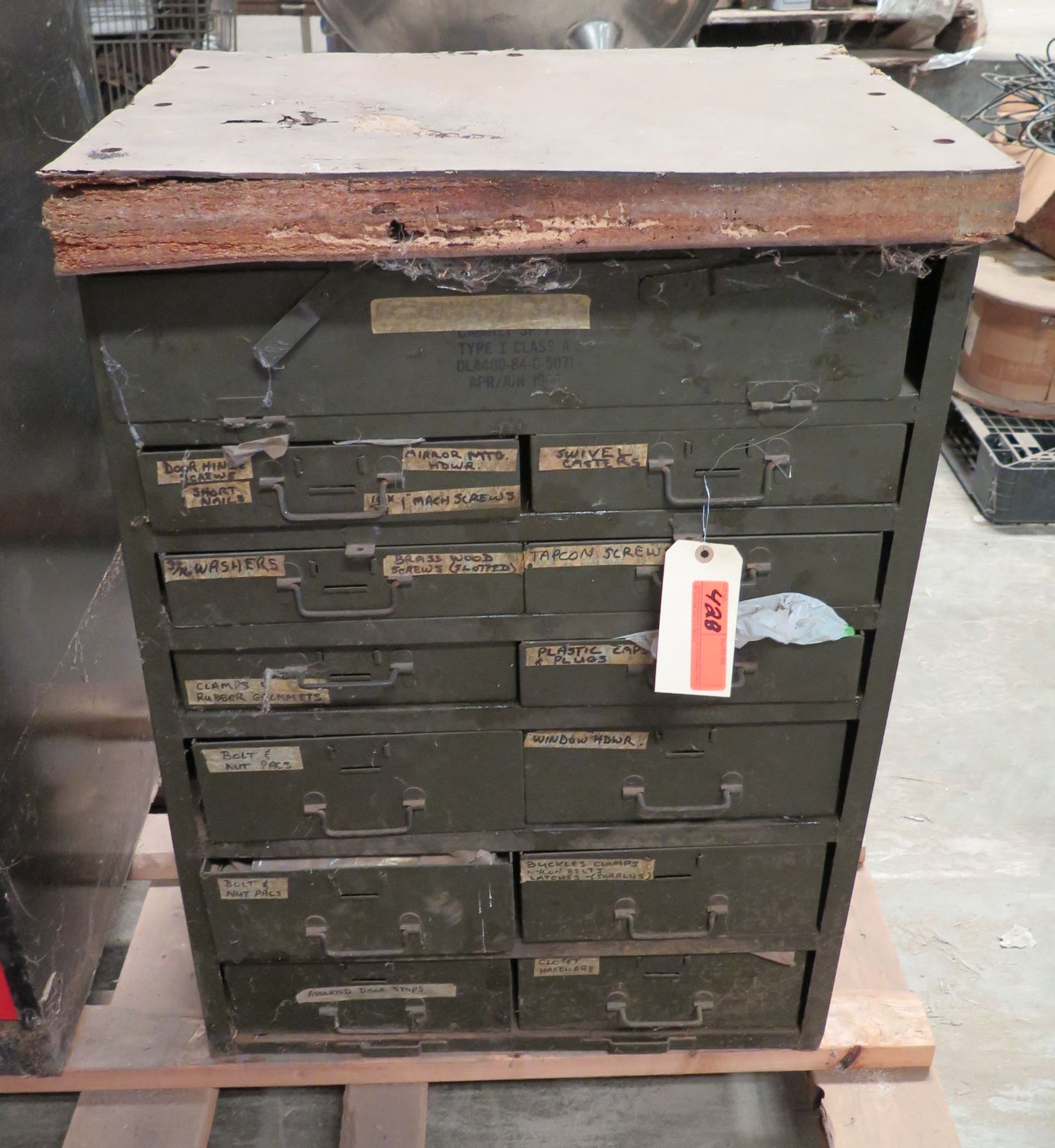 (S7) Multi-Drawer Cabinet & Contents: Hardware, etc