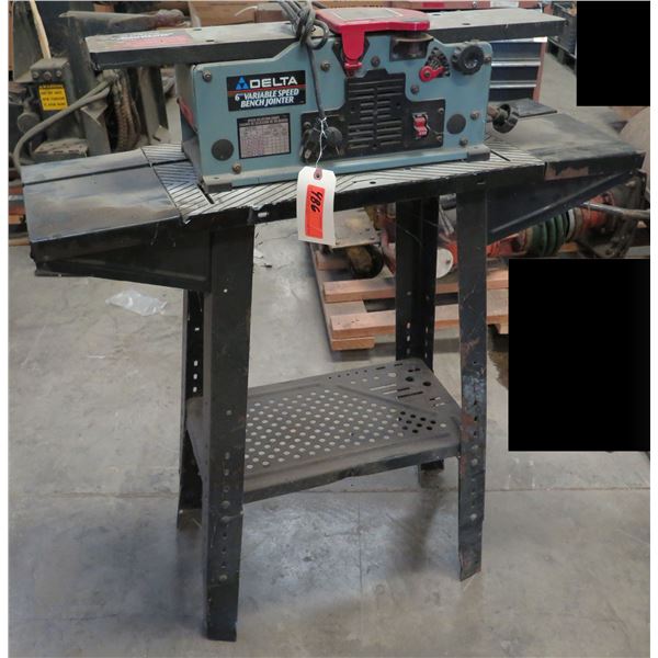 (S6) Delta 6" Variable Speed Bench Jointer on Wolfcraft Stand