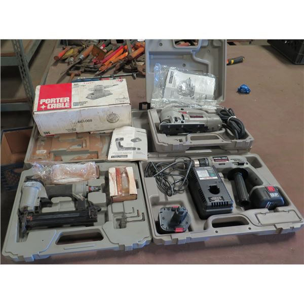 (R) Qty 4 Porter-Cable Power Tools:  Nailer, Driver/Drill, Sander, etc