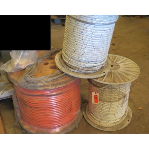 (CR) Qty 3 Spools Nylon/Fiber Rope