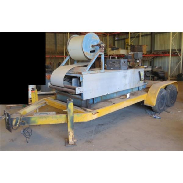 (CR) Metal Roll Cutter Machine on 2-Axle Trailer (No title, paperwork or documentation)