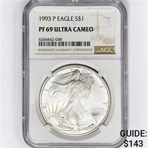 1993 American 1oz Silver Eagle NGC PF69 UC