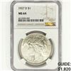 Image 1 : 1927-D Silver Peace Dollar NGC MS64