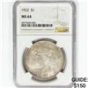Image 1 : 1922 Silver Peace Dollar NGC MS64