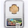 Image 2 : 1808 10 Cash 4.7g India NGC Shipwreck