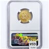 Image 2 : 1881 $5 Gold Half Eagle NGC AU58