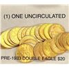 Image 1 : PRE-1933 $20 GOLD DOUBLE EAGLE UNC