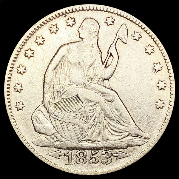 1853 ARws & Rays Seated Liberty Half Dollar ABOUT