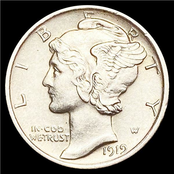 1919 Mercury Dime CHOICE AU