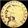 Image 1 : 1915 $2.50 Gold Quarter Eagle LIGHTLY CIRCULATED