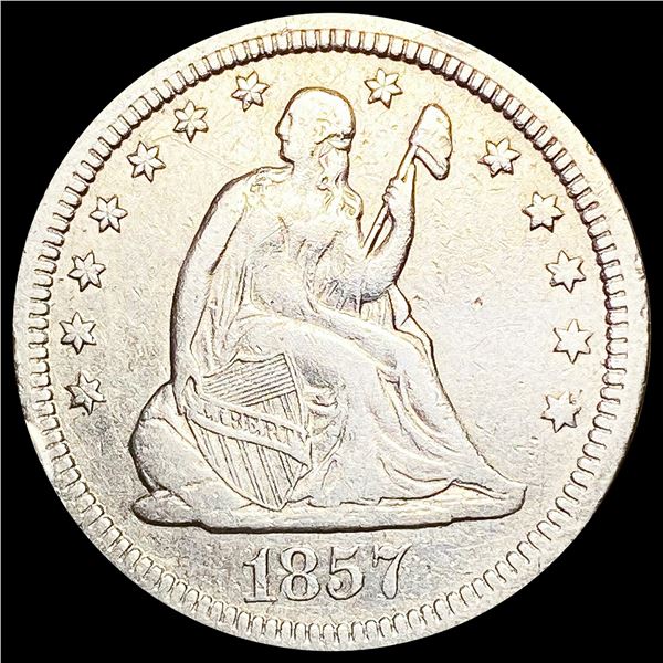 1857 Seated Liberty Quarter ABOUT UNCIRCULATED