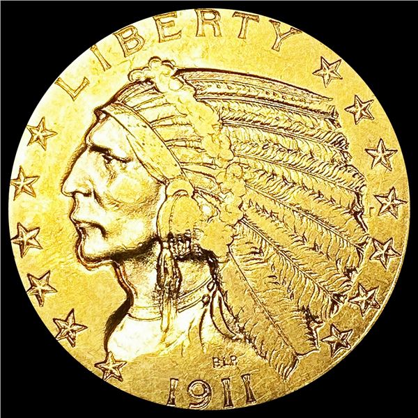 1911-S $5 Gold Half Eagle HIGH GRADE