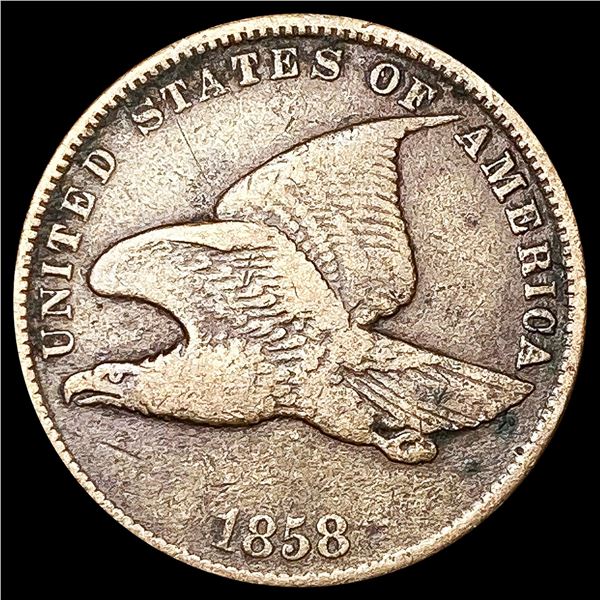 1858 Flying Eagle Cent ABOUT UNCIRCULATED