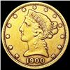Image 1 : 1900 $5 Gold Half Eagle CLOSELY UNCIRCULATED
