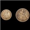 Image 1 : (2) Seated Liberty Coinage (1861, 1876) LIGHTLY CI