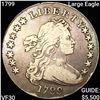 Image 1 : 1799 Large Eagle Draped Bust Dollar NEARLY UNCIRCU