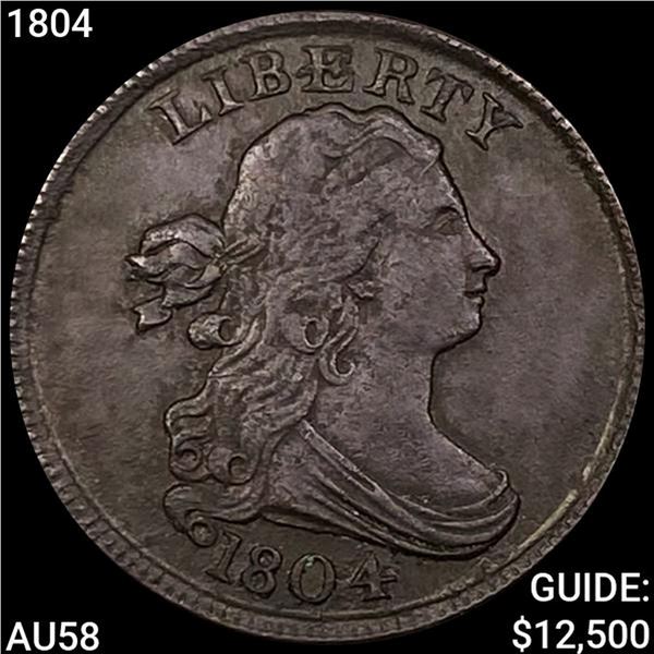 1804 Draped Bust Half Cent CHOICE AU