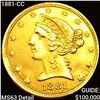 Image 1 : 1881-CC $5 Gold Half Eagle CHOICE BU