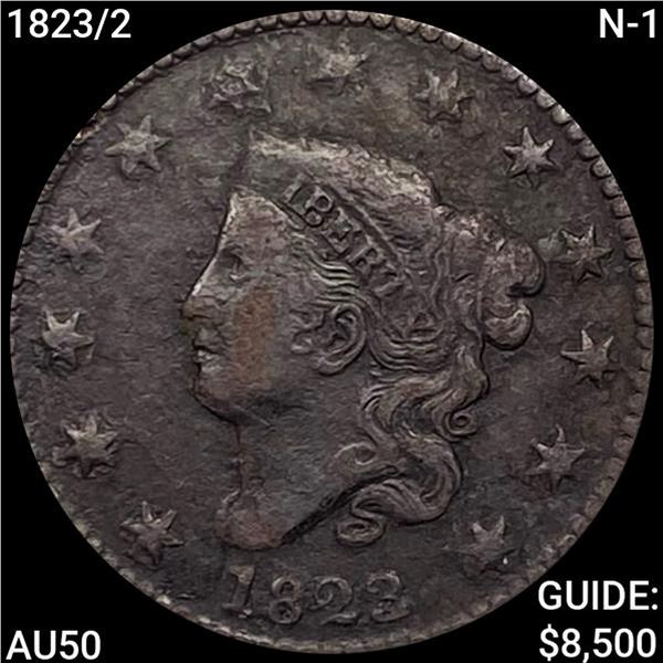 1823/2 N-1 Coronet Head Cent CLOSELY UNCIRCULATED