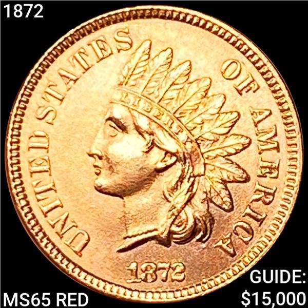 1872 Indian Head Cent GEM BU RD