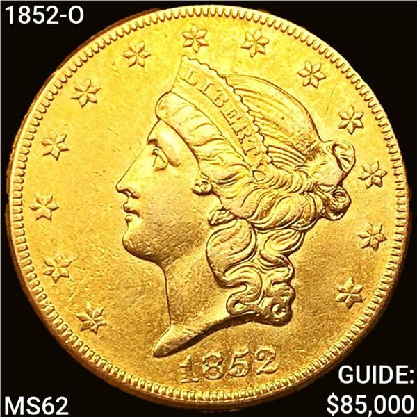 1852-O $20 Gold Double Eagle UNCIRCULATED