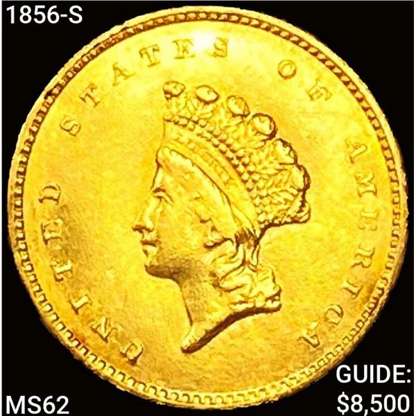 1856-S Rare Gold Dollar UNCIRCULATED
