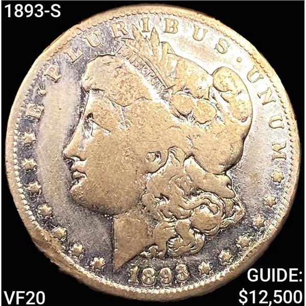 1893-S Morgan Silver Dollar ABOUT UNCIRCULATED