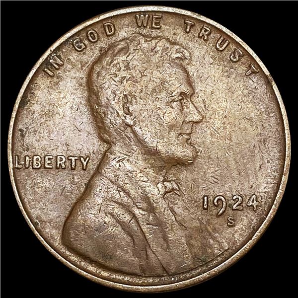 1924-S Wheat Cent LIGHTLY CIRCULATED