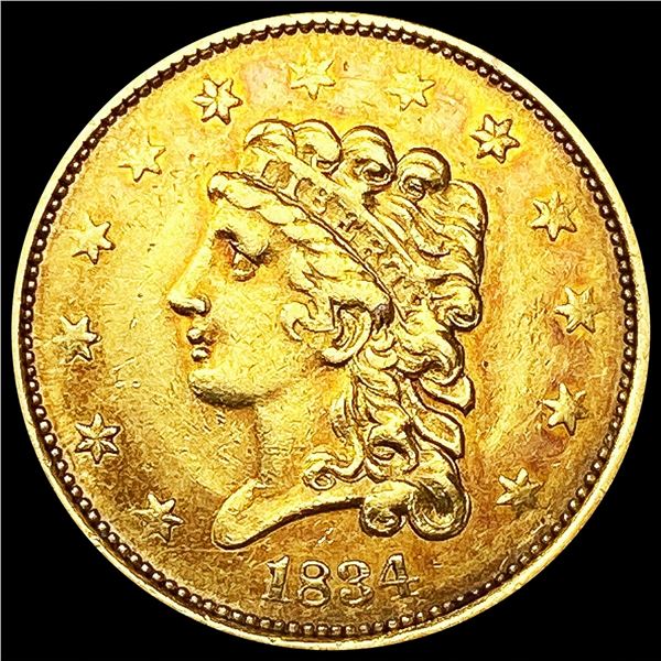 1834 $2.50 Gold Quarter Eagle LIGHTLY CIRCULATED