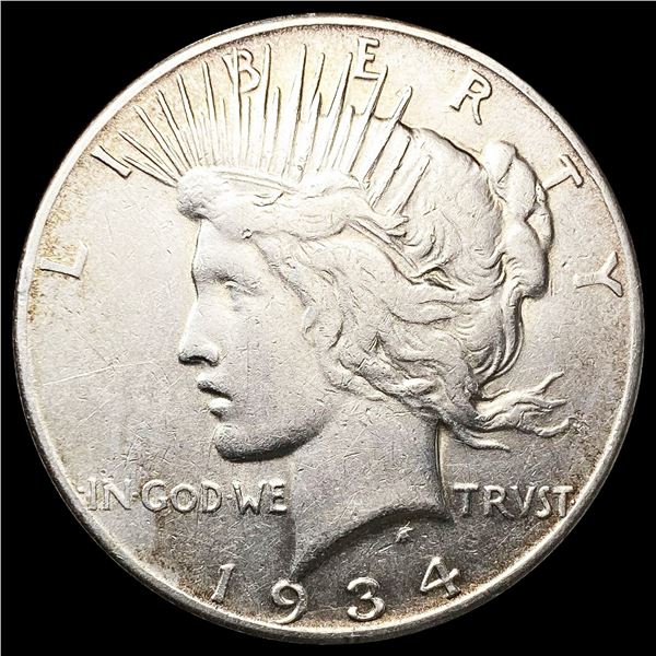 1934-S Silver Peace Dollar NEARLY UNCIRCULATED