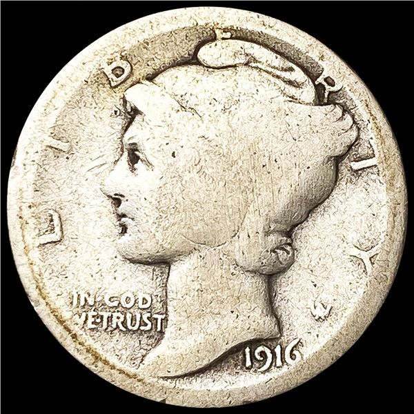 1916-D Mercury Dime NICELY CIRCULATED
