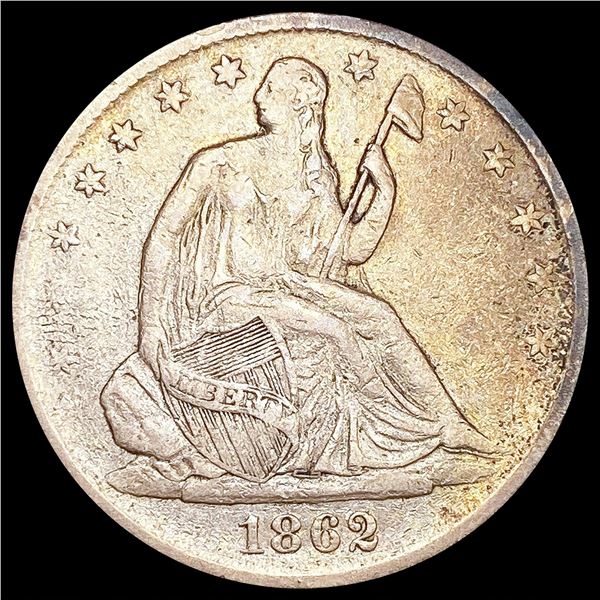 1862-S Seated Liberty Half Dollar NEARLY UNCIRCULA