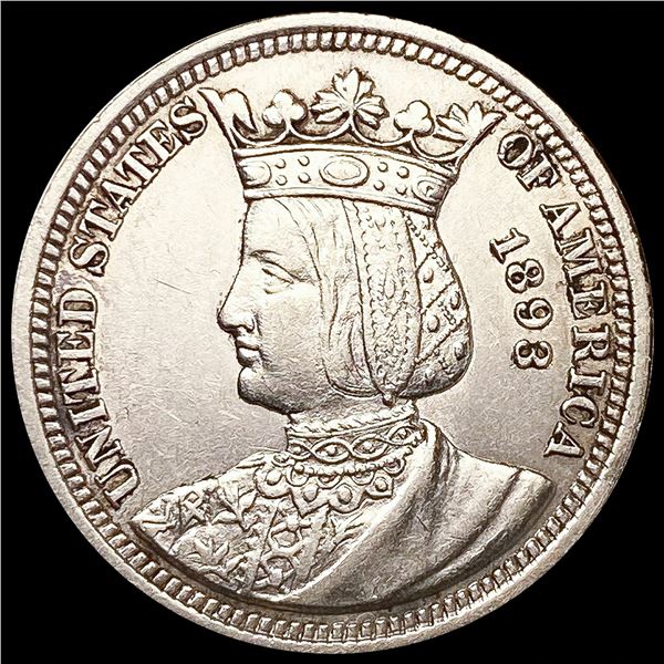 1893 Isabella Silver Quarter CLOSELY UNCIRCULATED