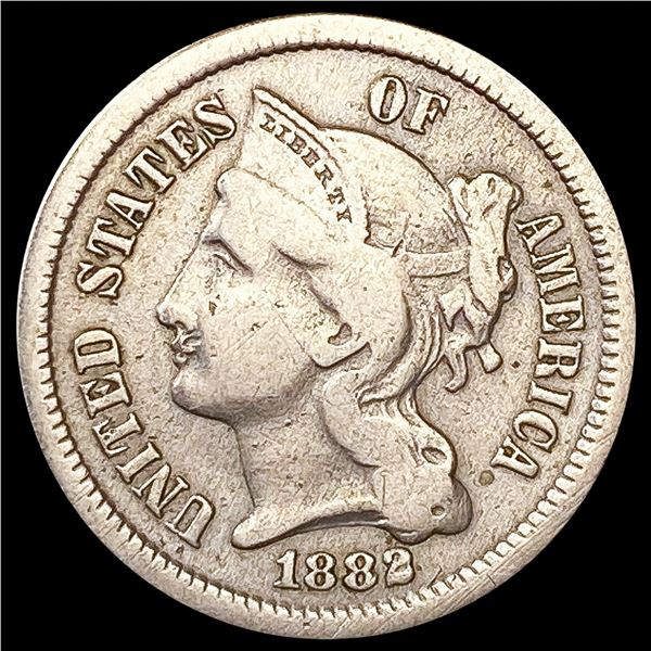 1882 Nickel Three Cent NICELY CIRCULATED