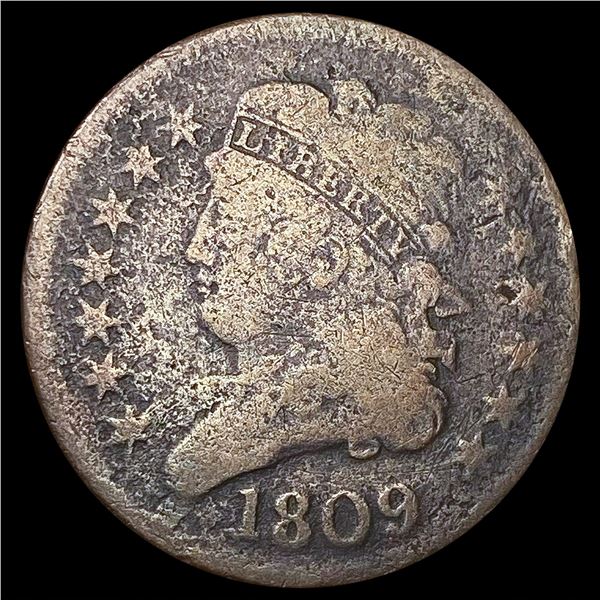 1809 Classic Head Half Cent NICELY CIRCULATED