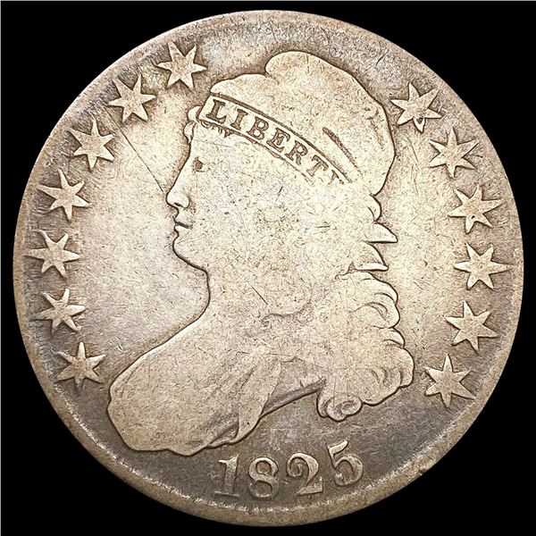 1825 Capped Bust Half Dollar NICELY CIRCULATED