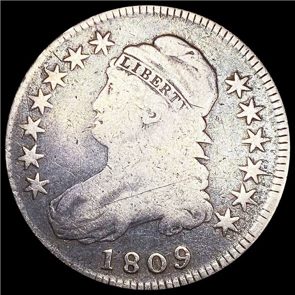 1809 Capped Bust Half Dollar NICELY CIRCULATED