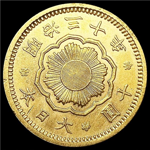1901 Japan .2411oz Gold 10 Yen UNCIRCULATED