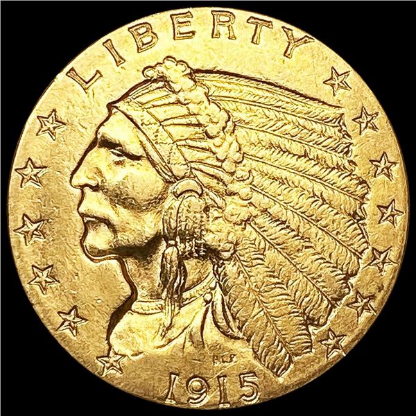 1915 $2.50 Gold Quarter Eagle CLOSELY UNCIRCULATED