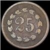 Image 1 : 1864 Copper 25C NY Benson Token NICELY CIRCULATED
