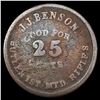 Image 2 : 1864 Copper 25C NY Benson Token NICELY CIRCULATED