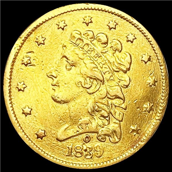 1839-O $2.50 Gold Quarter Eagle LIGHTLY CIRCULATED