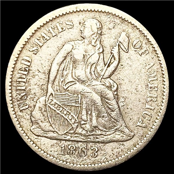 1863-S Seated Liberty Dime LIGHTLY CIRCULATED