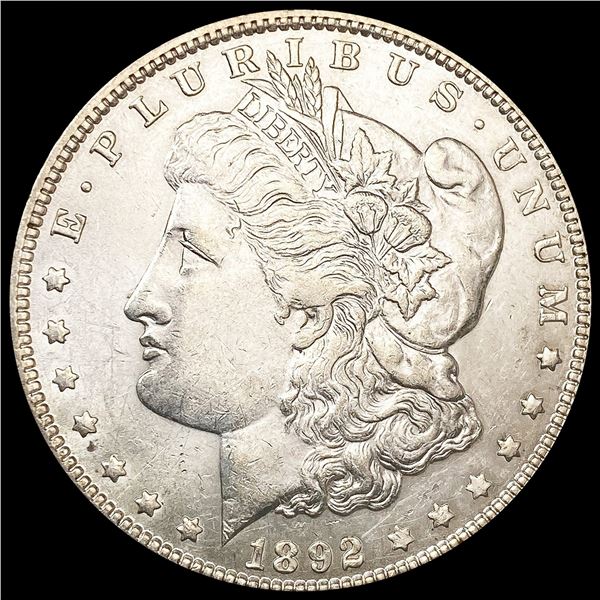 1892 Morgan Silver Dollar NEARLY UNCIRCULATED