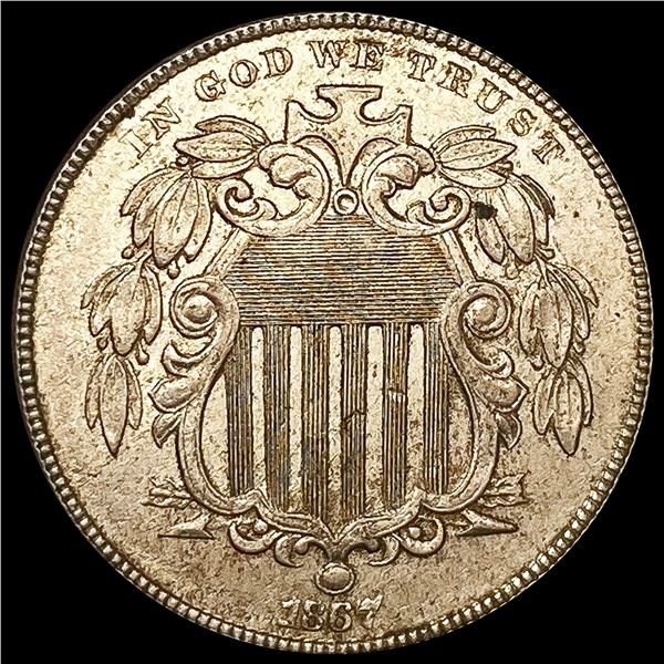 1867 No Rays Shield Nickel UNCIRCULATED