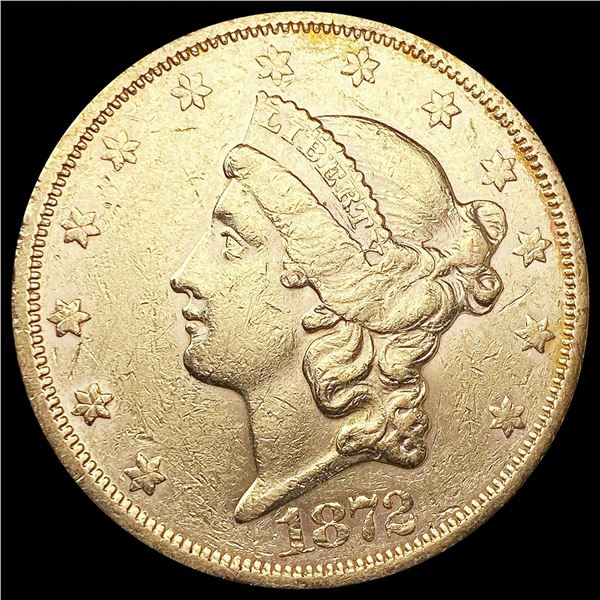 1872-S $20 Gold Double Eagle CLOSELY UNCIRCULATED