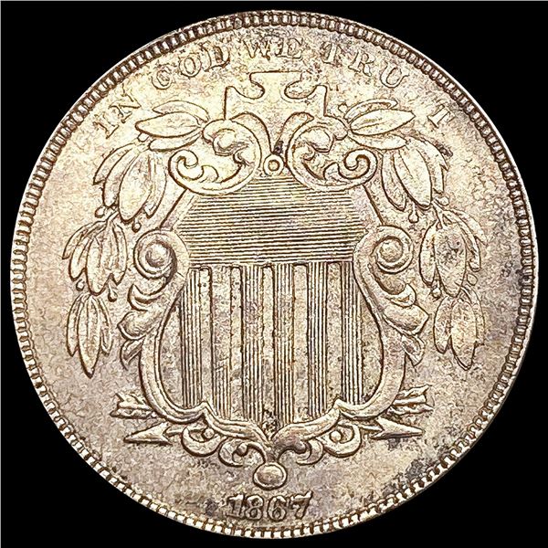 1867 Shield Nickel CLOSELY UNCIRCULATED