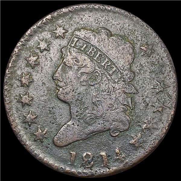 1814 S-194 Crosslet 4 Large Cent LIGHTLY CIRCULATE