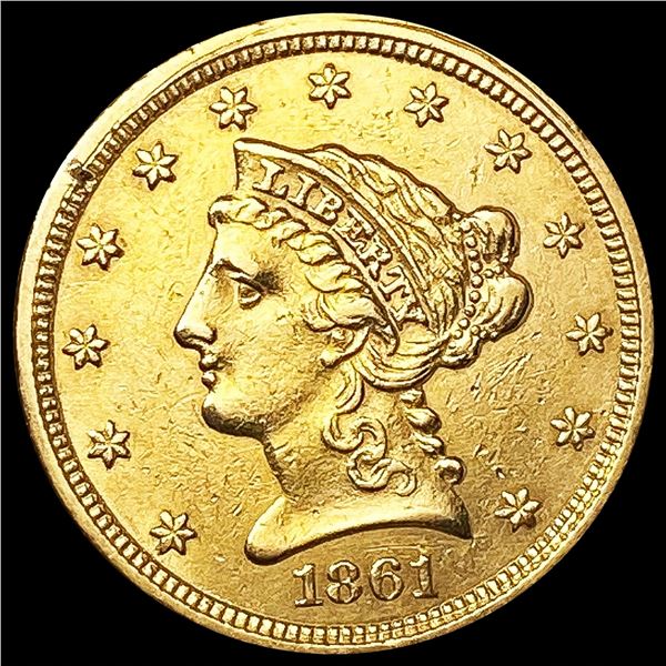 1861 $2.50 Gold Quarter Eagle UNCIRCULATED