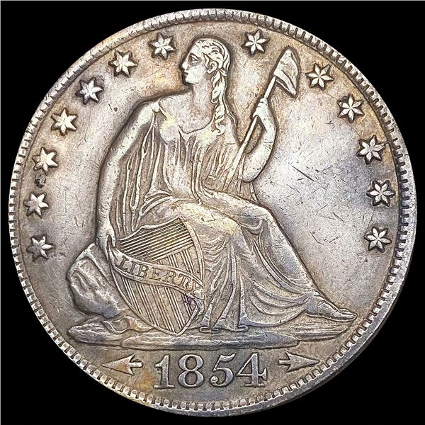1854-O Arws Seated Liberty Half Dollar CLOSELY UNC